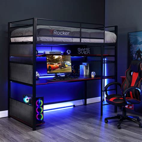 gaming loft bed|loft bed with desk gaming.